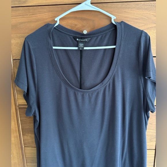 Athleta Women's Charcoal Short Sleeve Tee - Picture 3 of 9